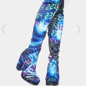 Thigh high Current Mood cyber boots